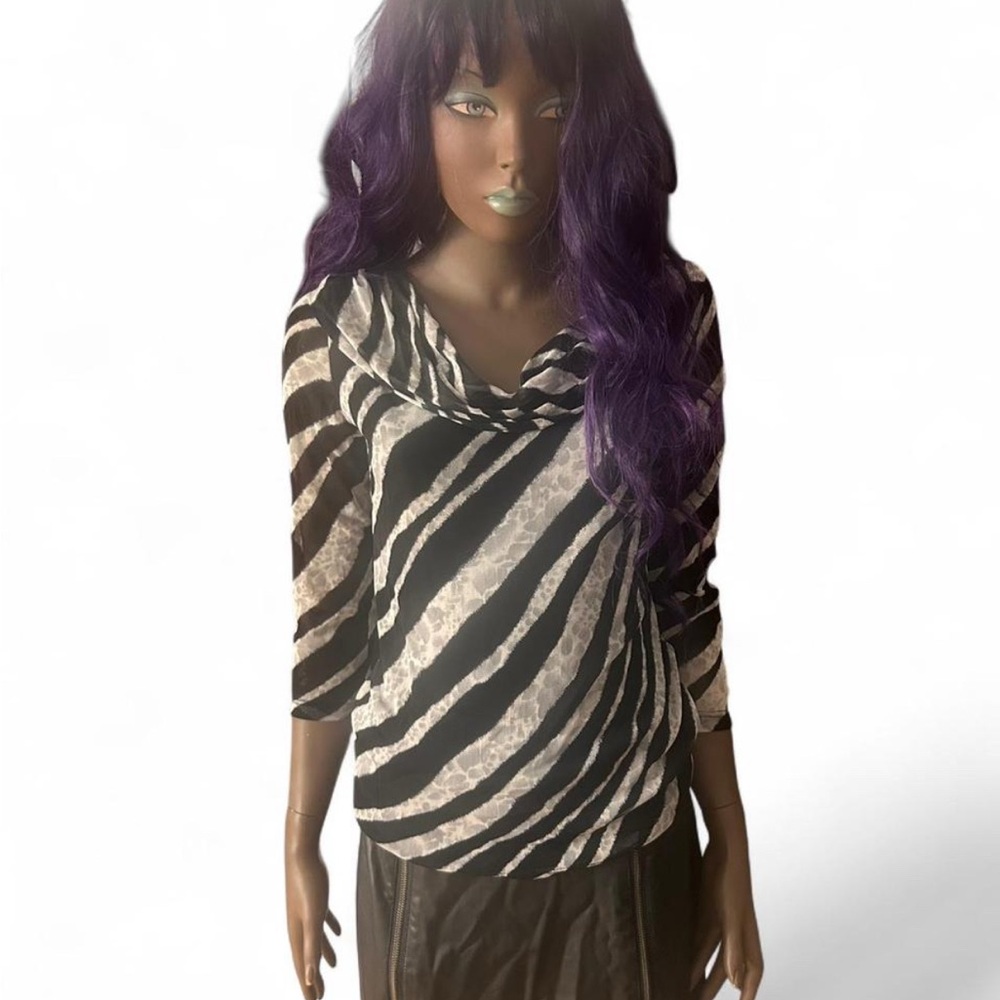 Stylish Zebra Print Women's Blouse